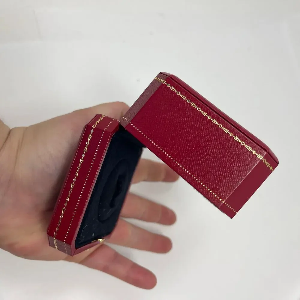 CARTIER - RED JEWELRY BOX - AUTHENTIC - NECKLACE RING PEDANT CASE